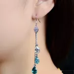 Három szálas vízcsepp fülbevaló