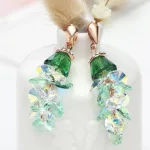 Egyedi fülbevaló, Swarovski köves