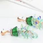 Egyedi fülbevaló, Swarovski köves