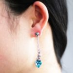 Hosszú szív fülbevaló