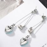 Hosszú szív fülbevaló