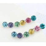 Hosszú, kerek köves fülbevaló, Multicolor