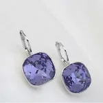 Piercing fülbevaló, Tanzanite, Swarovski köves