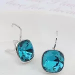 Piercing fülbevaló, Indicolite, Swarovski köves