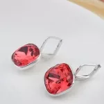 Piercing fülbevaló, Padparadscha , Swarovski köves