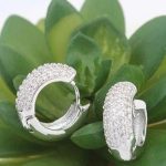 Divatos karika fülbevaló, Kristály