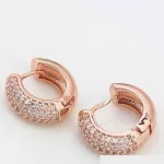 Divatos karika fülbevaló, Rose Gold