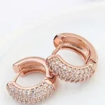 Divatos karika fülbevaló, Rose Gold