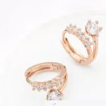 Egyedi karika fülbevaló, Rose Gold