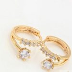 Egyedi karika fülbevaló, Pezsgő arany