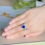 Szív köves gyűrű, 7