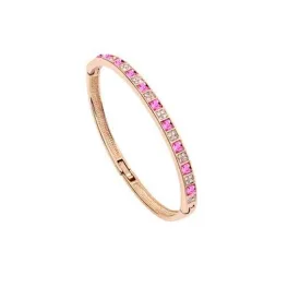 Kocka köves karperec, Rózsaszín, Swarovski köves
