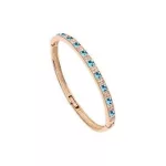 Kocka köves karperec, Aquamarine, Swarovski köves