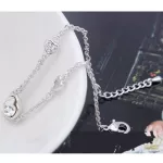 Szív medálos karkötő, Kristály, Swarovski köves