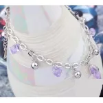 Elegáns köves karkötő, Violet, Swarovski köves