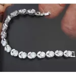 Katicabogár karkötő, Rhodium