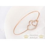 Dupla szív karperec, Pezsgő arany