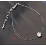 Antiallergén átlátszó karkötő, Kristály, Swarovski köves