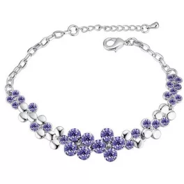 Virágos karkötő, Tanzanite