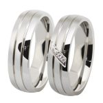 Női karikagyűrű, nemesacél, ezüstszínű, 9 