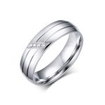 Női karikagyűrű, nemesacél, ezüstszínű, 5