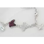 Lepke karkötő, Ametiszt, Swarovski köves