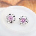 Virág alakú ékszer szett, Pink