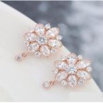 Luxus virág alakú ékszer szett, Rose Gold