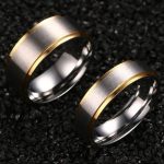 Férfi karikagyűrű, nemesacél, ezüstszínű, 11 