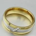 Női karikagyűrű, nemesacél, aranyszínű, 8 