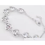 Szív mintás karkötő, Kristály, Swarovski köves