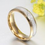 Férfi karikagyűrű, geometrikus mintával, nemesacél, ezüst, 9