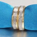 Férfi karikagyűrű, geometrikus mintával, nemesacél, ezüst, 9