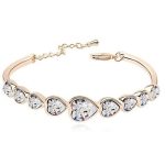 Szív karperec, Kristály, Swarovski köves