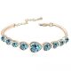 Szív karperec, Aquamarine, Swarovski köves
