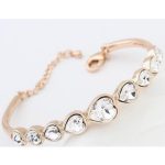 Szív karperec, Kristály, Swarovski köves