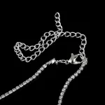 Karikás fülbevaló és nyaklánc szett, ezüst színű 