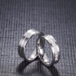 Férfi karikagyűrű, nemesacél, ezüstszínű, 10 