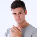 Férfi karikagyűrű, nemesacél, ezüstszínű, 10 