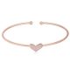 Szív mintás karperec, Rose Gold