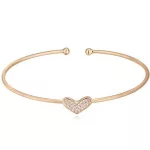 Szív mintás karperec, Pezsgő arany