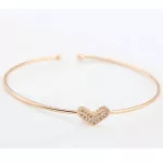 Szív mintás karperec, Pezsgő arany