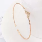 Szív mintás karperec, Pezsgő arany