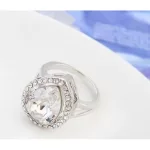 Csepp alakú gyűrű, Kristály, Swarovski köves, 8,5