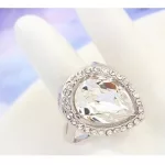 Csepp alakú gyűrű, Kristály, Swarovski köves, 8,5