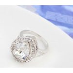 Csepp alakú gyűrű, Kristály, Swarovski köves, 7,5