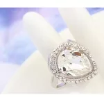 Csepp alakú gyűrű, Kristály, Swarovski köves, 6,5