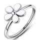 Virág ezüst gyűrű , 8