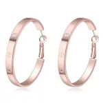 Klasszikus karika fülbevaló, Rose Gold