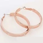 Klasszikus karika fülbevaló, Rose Gold